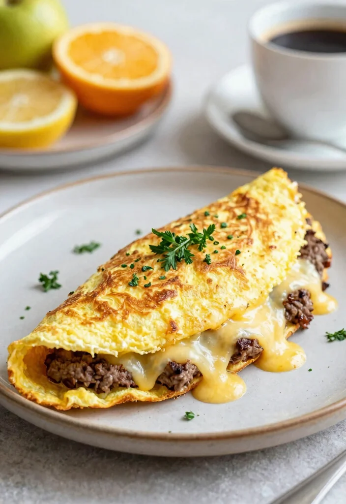 18 Carnivore Ground Beef Recipes: Simple Protein Focused - 7. Fluffy Beef Omelette 1