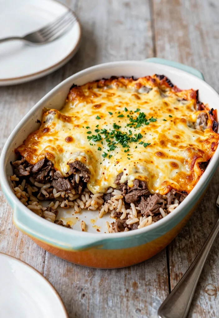18 Crock Pot Beef Recipes: Family-Friendly Favorites - 12. Beef and Rice Casserole 1