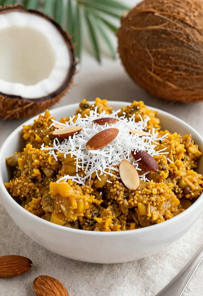 18 Gluten Free Stuffing Recipes: Holiday Friendly Classics - 13. Coconut and Almond Stuffing 1