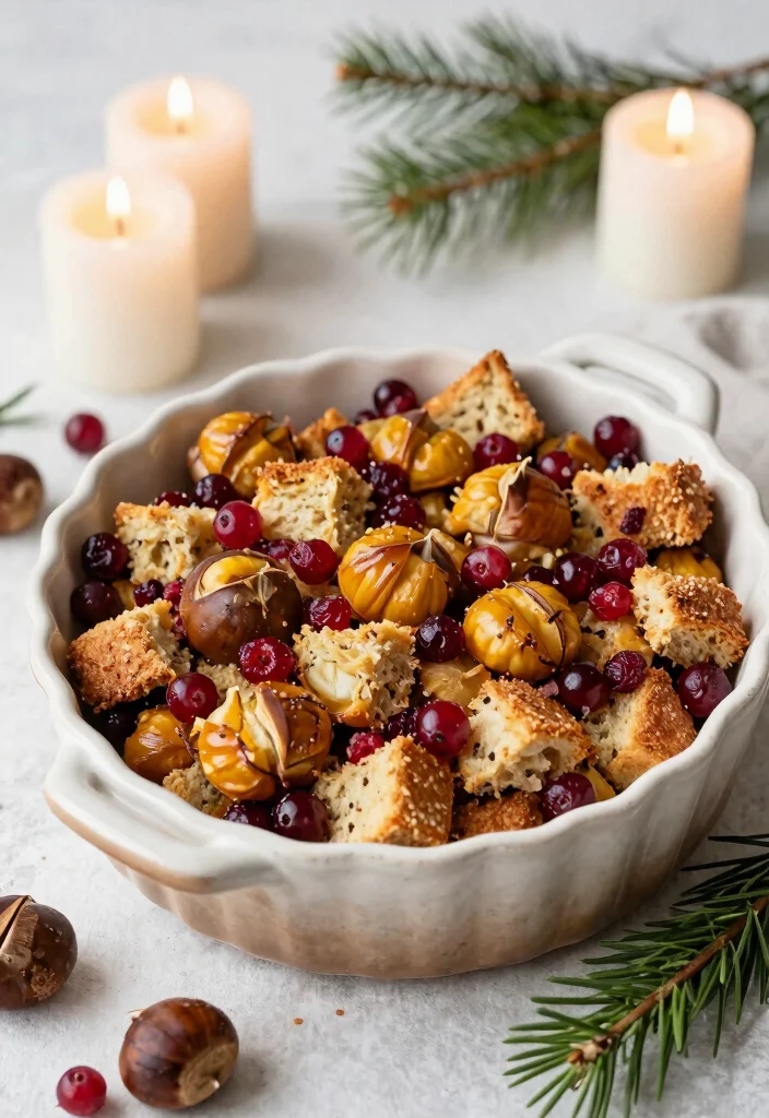18 Gluten Free Stuffing Recipes: Holiday Friendly Classics - 5. Chestnut and Cranberry Stuffing 1