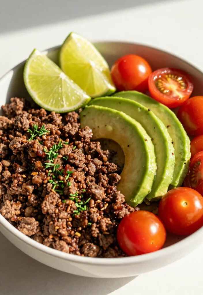 18 Ground Beef Breakfast Recipes: Protein-Packed Starts - 13. Ground Beef and Avocado Breakfast Bowl 1