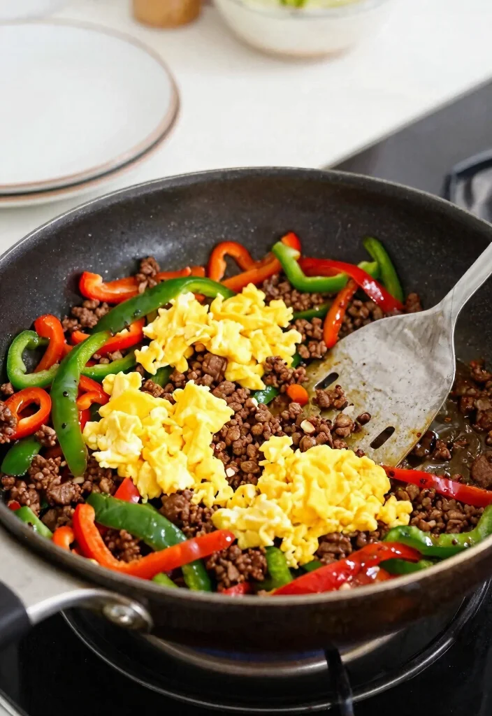 18 Ground Beef Breakfast Recipes: Protein-Packed Starts - 14. Ground Beef Breakfast Stir-Fry 1