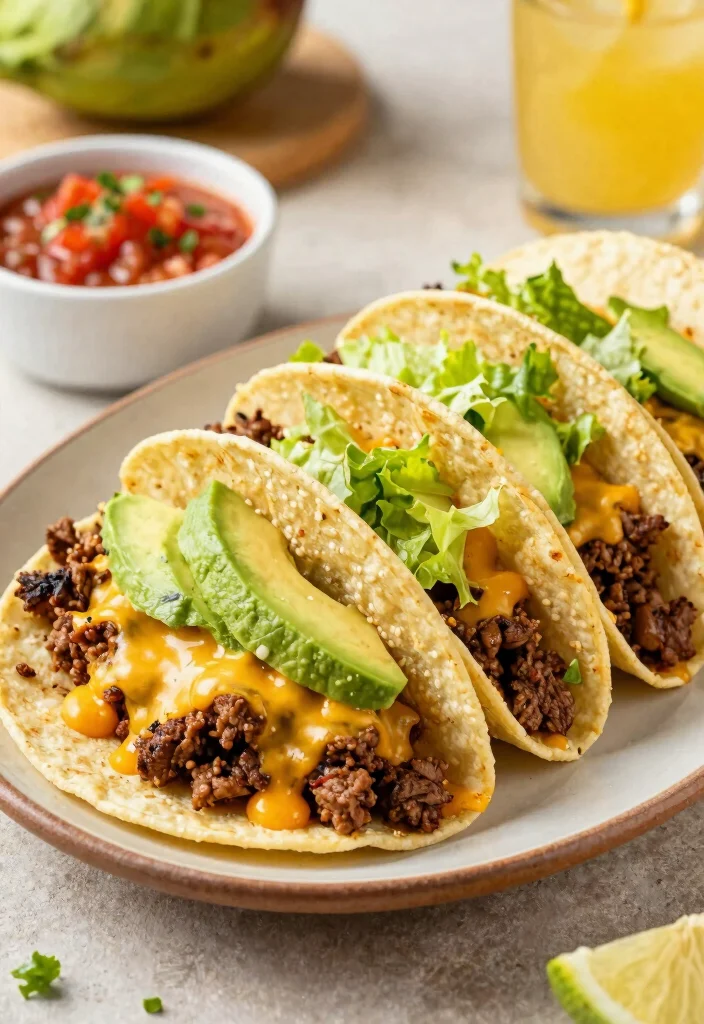 18 Ground Beef Breakfast Recipes: Protein-Packed Starts - 16. Ground Beef and Cheese Breakfast Tacos 1