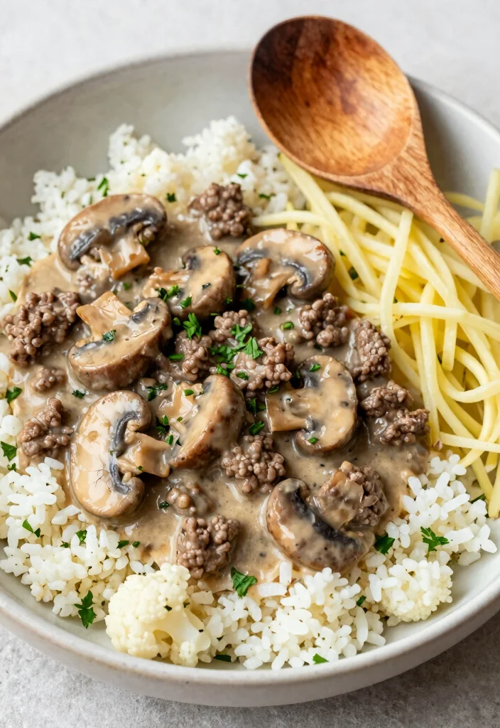 18 Ground Beef Keto Recipes: Low Carb Flavorful Plates - 2. Keto Beef Stroganoff 1
