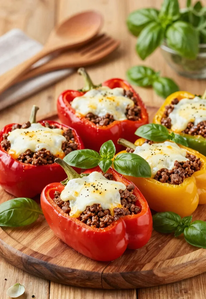 18 Ground Beef Keto Recipes: Low Carb Flavorful Plates - 8. Italian Stuffed Peppers 1