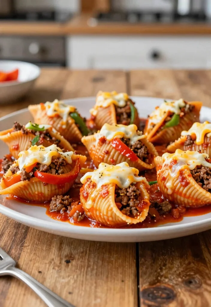 18 Ground Beef Pasta Recipes Cheesy Family Pleasers - 18. Cheesy Ground Beef & Bell Pepper Stuffed Pasta 1