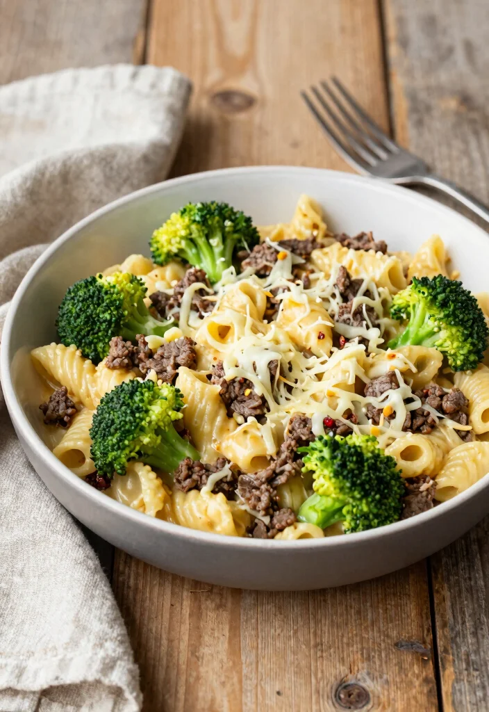 18 Ground Beef Pasta Recipes Cheesy Family Pleasers - 6. Cheesy Beef & Broccoli Pasta 1