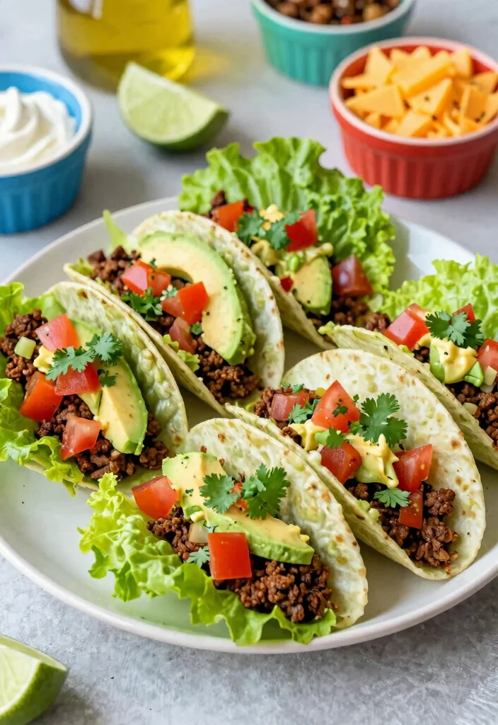 18 Ground Beef Recipes Low Carb Simple Satisfying - 3. Taco Lettuce Wraps 1