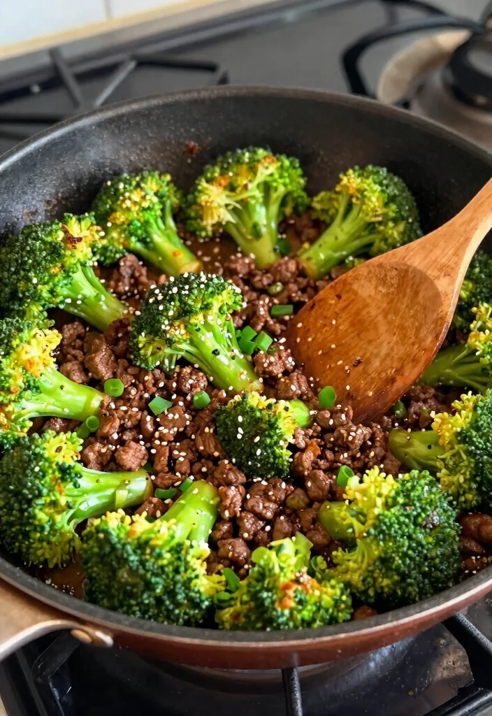 18 Ground Beef Recipes Low Carb Simple Satisfying - 4. Beef and Broccoli Skillet 1