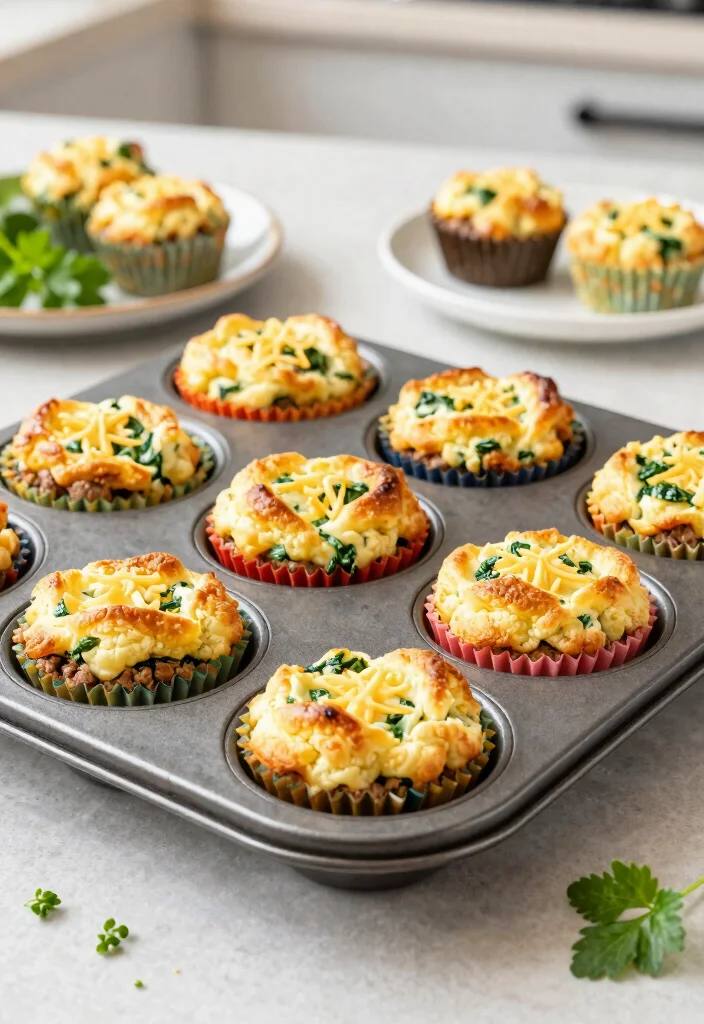 18 Ground Beef Recipes Low Carb Simple Satisfying - 8. Ground Beef and Spinach Egg Cups 1