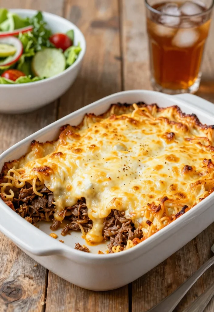 18 Ground Beef Spaghetti Recipes: Classic Crowd Pleasers - 5. Cheesy Beef Spaghetti Bake 1