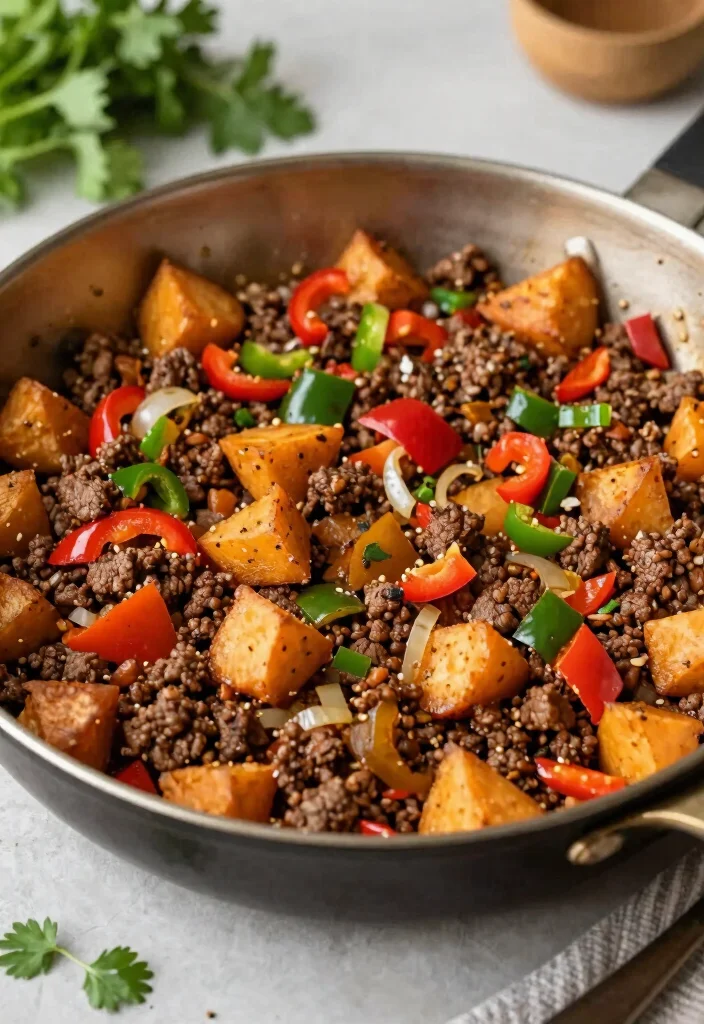 18 Ground Beef Summer Recipes Light Grill Friendly Ideas - 18. Ground Beef and Sweet Potato Hash 1