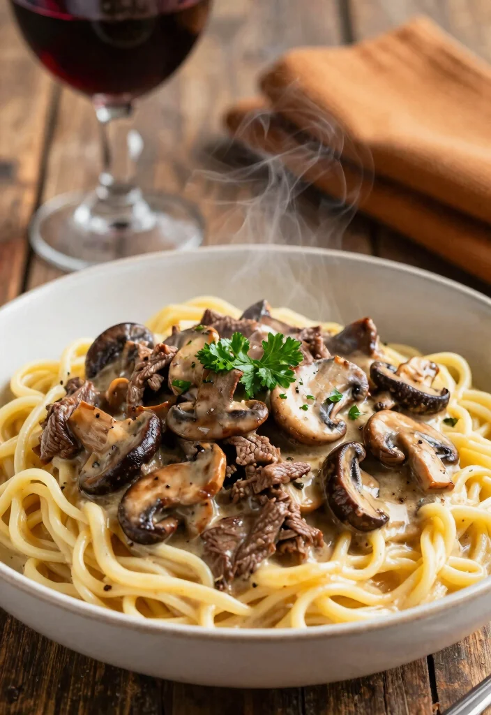 18 Ground Beef and Mushroom Recipes Rich Umami Plates - 1. Beef and Mushroom Stroganoff 1