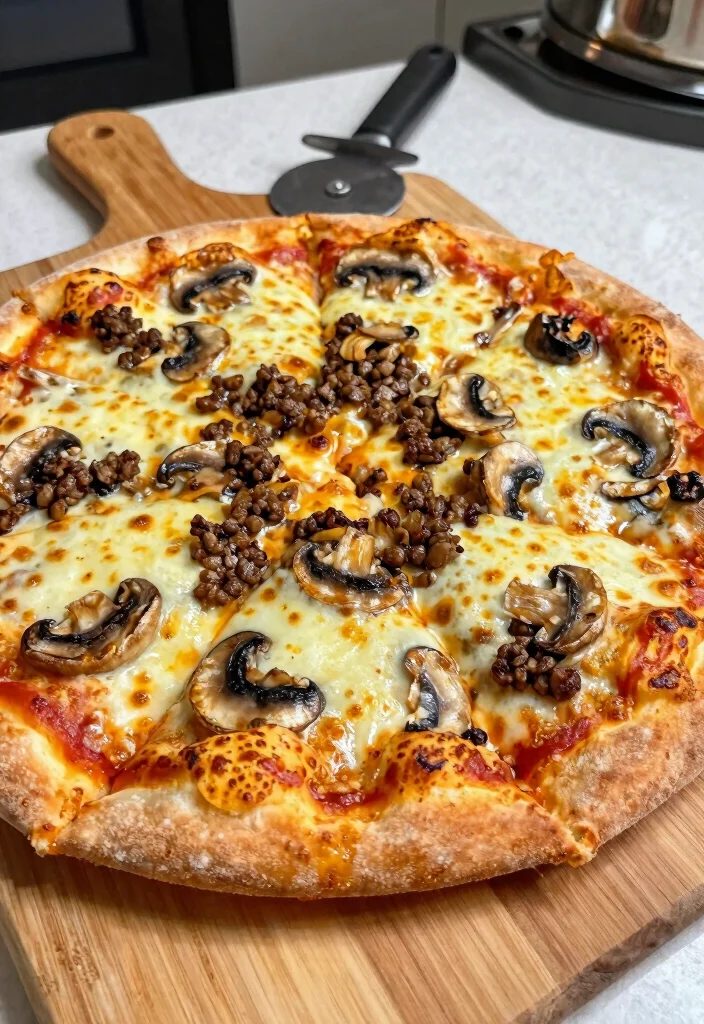 18 Ground Beef and Mushroom Recipes Rich Umami Plates - 15. Beef and Mushroom Pizza 1