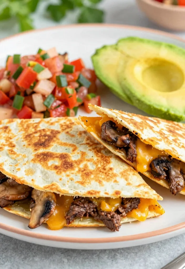18 Ground Beef and Mushroom Recipes Rich Umami Plates - 8. Beef and Mushroom Quesadillas 1