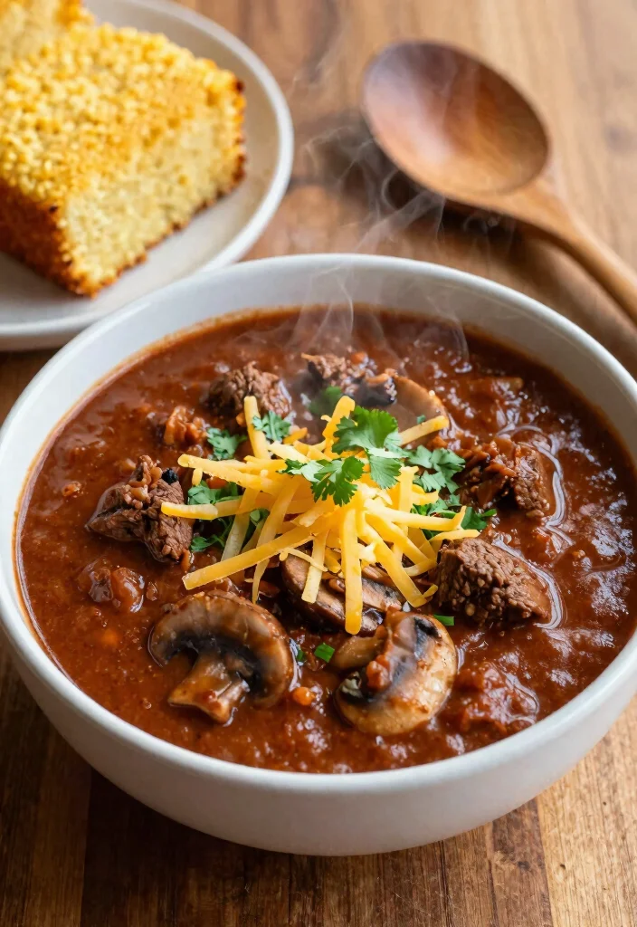 18 Ground Beef and Mushroom Recipes Rich Umami Plates - 9. Beef and Mushroom Chili 1