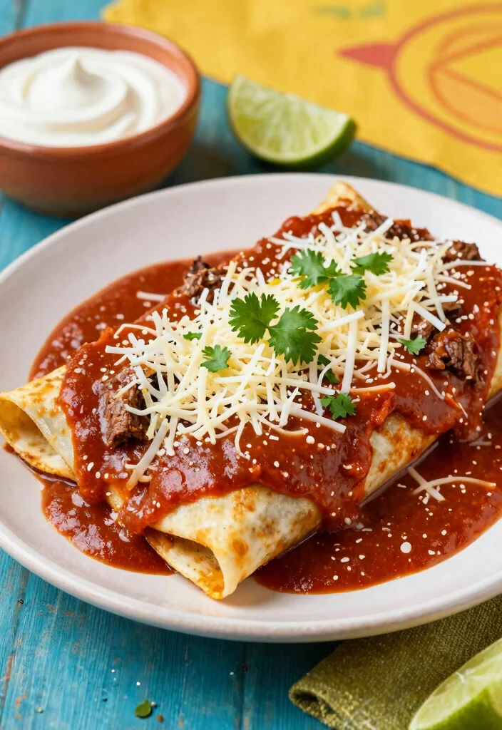 18 Hamburger Meat Recipes for Your Crockpot: Saucy & Slow Cooked Delights - 16. Beef Enchiladas 1