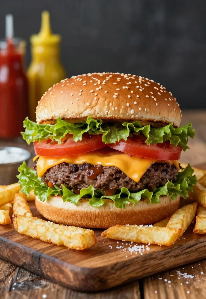 18 Hamburger and Potato Recipes Filling Classic Dinners - 1. Classic Cheeseburger and Fries 1