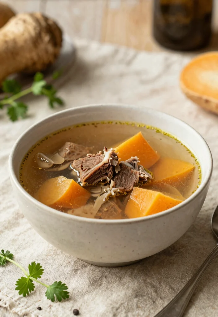16 Beef Bone Broth Soup Recipes Nourishing Slow Simmered Bowls - 11. Farmhouse Beef Bone Broth Soup 1