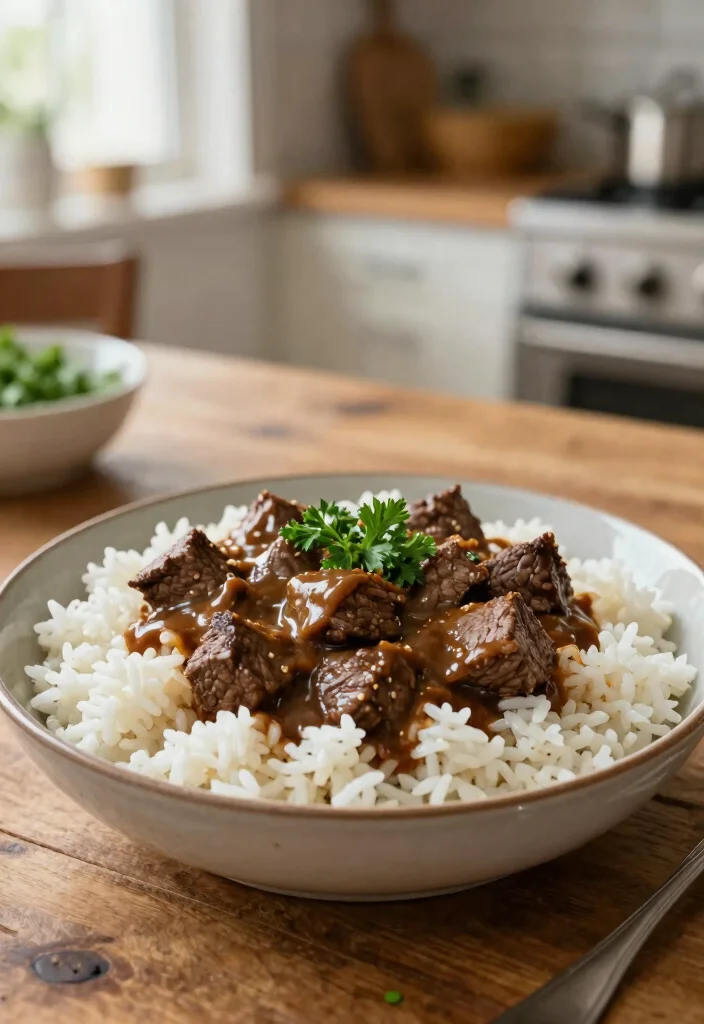 16 Beef Cube Steak Recipes: Easy Southern Style Meals - 5. Cube Steak and Gravy Over Rice 1