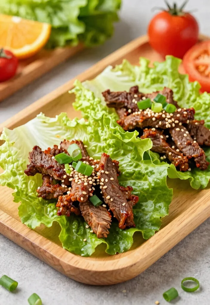 16 Beef Round Steak Recipes: Lean Savory Plates - 9. Spicy Beef Round Steak Lettuce Wraps 1