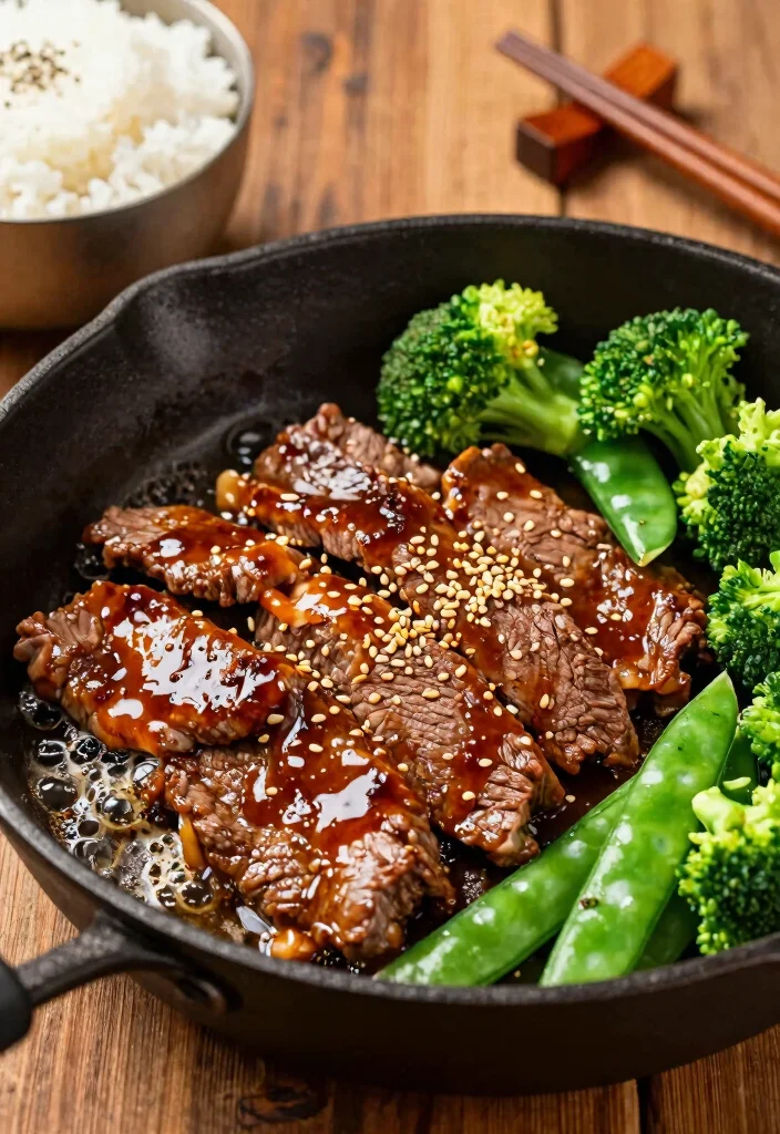 16 Beef Shaved Steak Recipes Fast Skillet Meals - 2. Teriyaki Beef Skillet 1