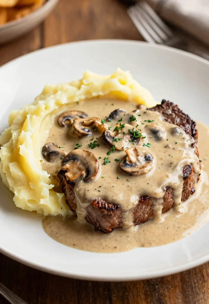 16 Beef Sirloin Tip Steak Recipes: Affordable Flavorful Cuts - 12. Beef Sirloin Tip Steak with Mushroom Gravy 1
