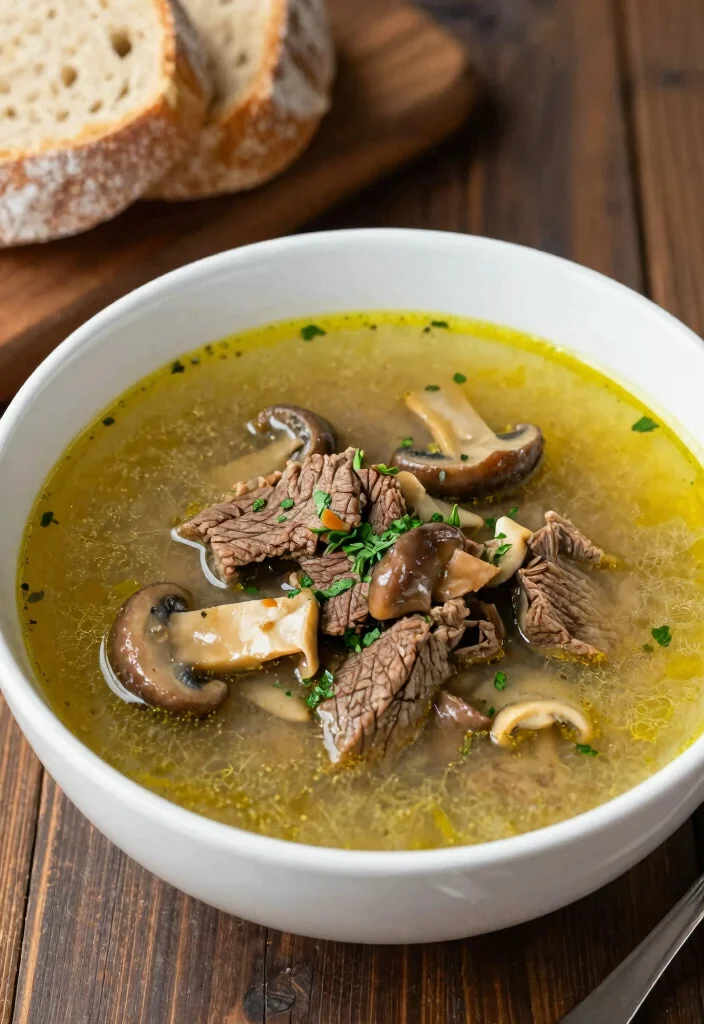 16 Beef Soup Bone Recipes Deep Savory Broths - 12. Beef Bone and Mushroom Soup 1