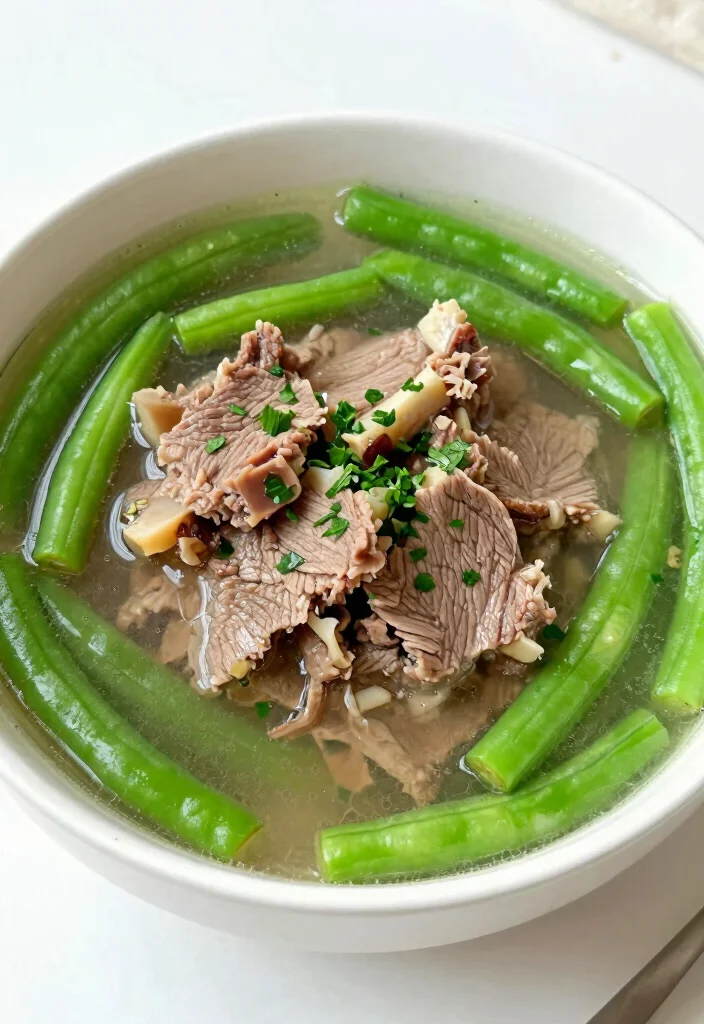 16 Beef Soup Bone Recipes Deep Savory Broths - 15. Beef Bone Soup with Green Beans 1