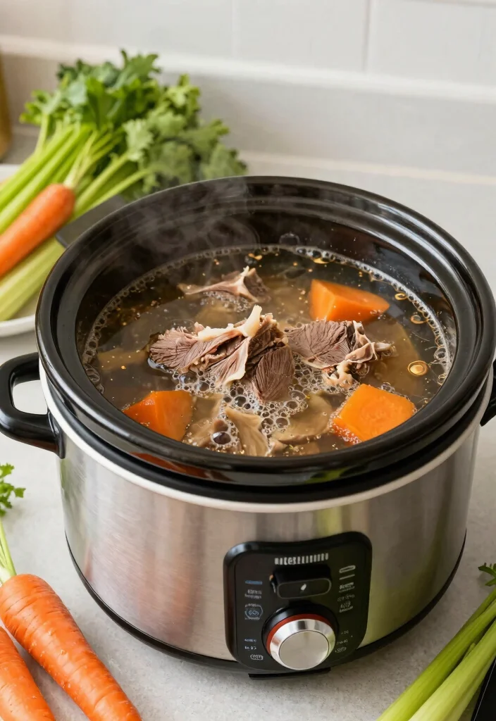 16 Beef Soup Bone Recipes Deep Savory Broths - 6. Slow Cooker Beef Bone Soup 1