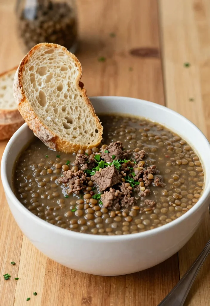 16 Beef Soup Bone Recipes Deep Savory Broths - 7. Savory Beef and Lentil Soup 1