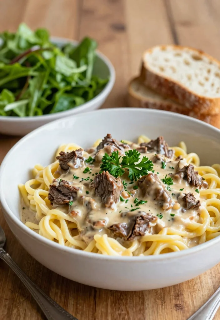 16 Beef Tips Crock Pot Recipes Tender Savory Classics - 1. Classic Beef Stroganoff 1