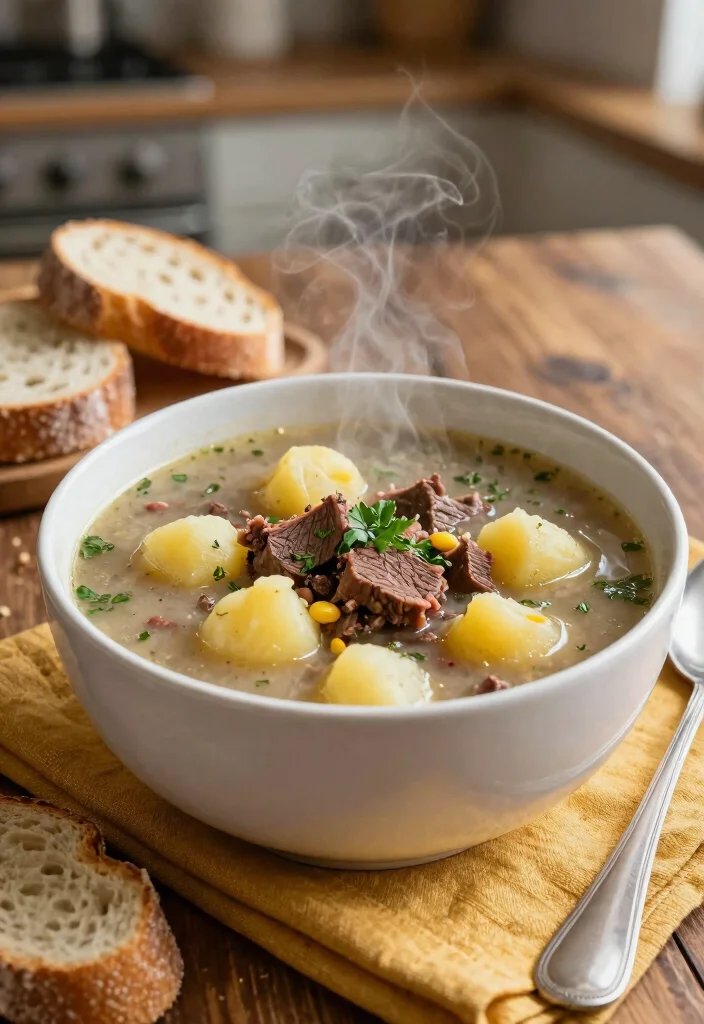 16 Canned Corned Beef Recipes: Pantry Comfort Meals - 12. Corned Beef and Potato Soup 1