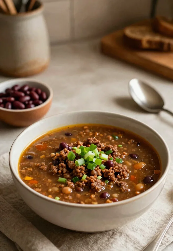 16 Cozy Ground Beef Soup Recipes for Hearty Bowls - 12. Ground Beef and Bean Soup 1
