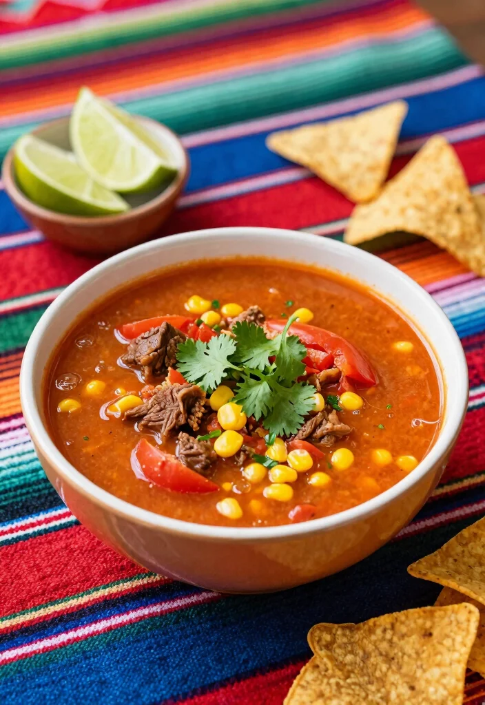 16 Cozy Ground Beef Soup Recipes for Hearty Bowls - 2. Spicy Mexican Beef Soup 1