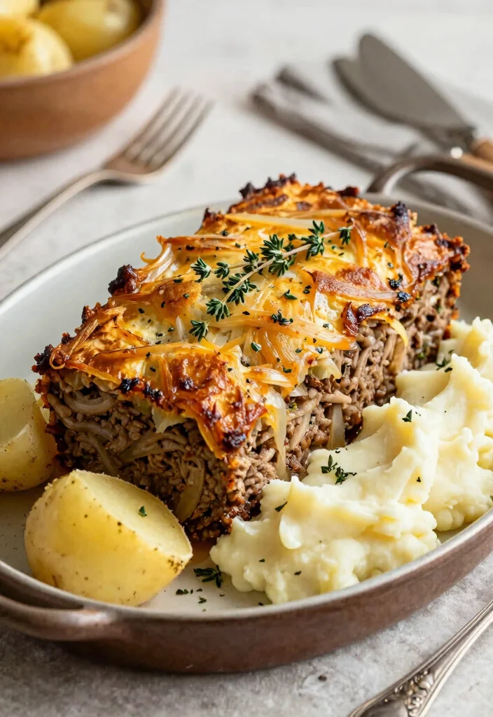 16 French Onion Meatloaf Recipes Rich Savory Comfort - 14. Herb and Garlic French Onion Meatloaf 1