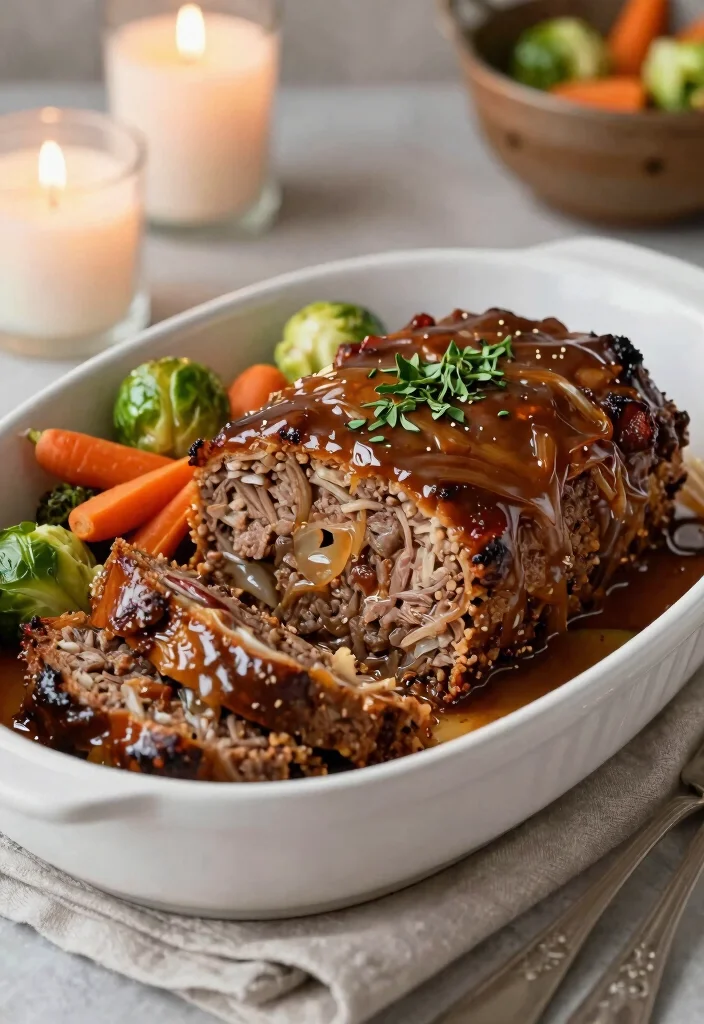16 French Onion Meatloaf Recipes Rich Savory Comfort - 9. Maple Glazed French Onion Meatloaf 1