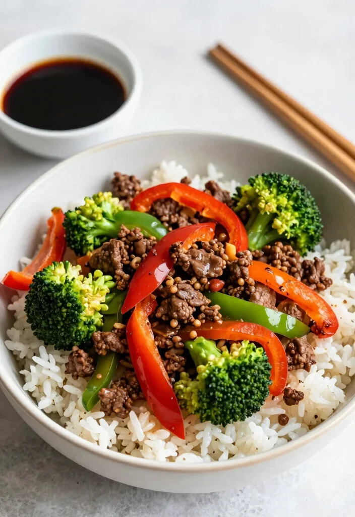 16 Ground Beef Bowl Recipes Customizable Easy Dinners - 6. Beef and Vegetable Stir Fry Bowl 1