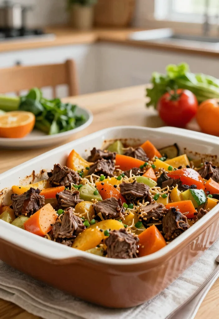 16 Ground Beef Casserole Recipes Cozy Family Bakes - 13. Beef and Vegetable Casserole 1