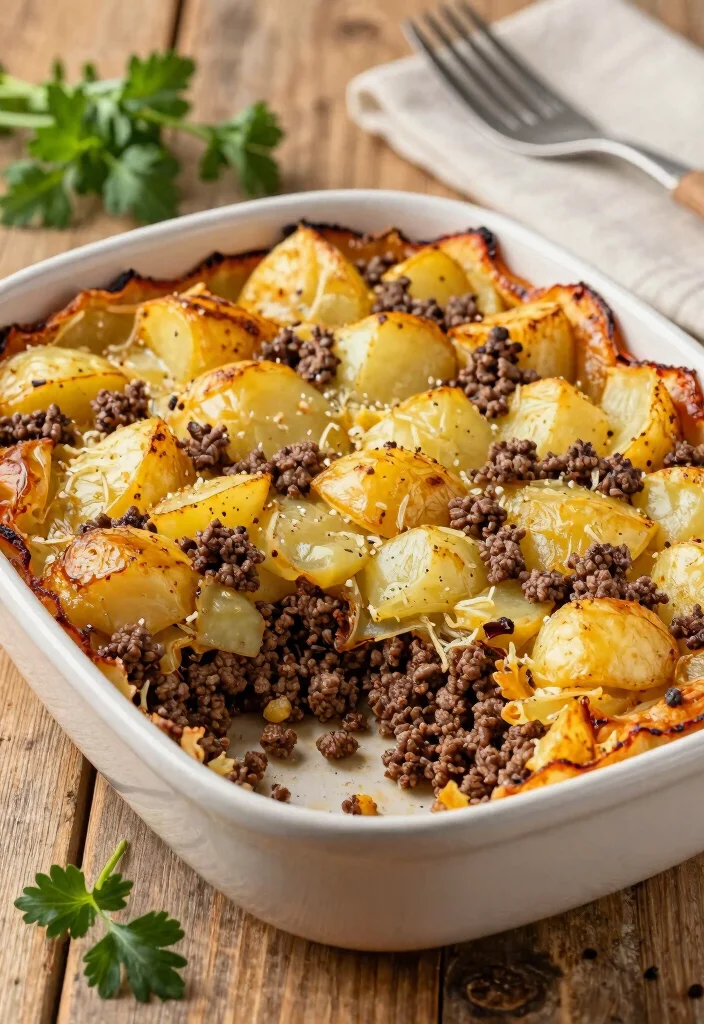 16 Ground Beef Casserole Recipes Cozy Family Bakes - 8. Ground Beef and Potato Casserole 1