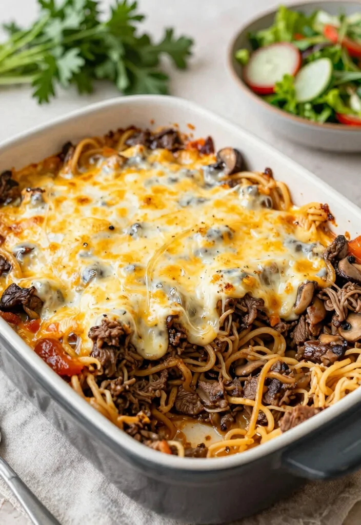 16 Ground Beef Noodles Recipes Quick Comfort Bowls - 9. Italian Beef and Mushroom Noodle Casserole 1