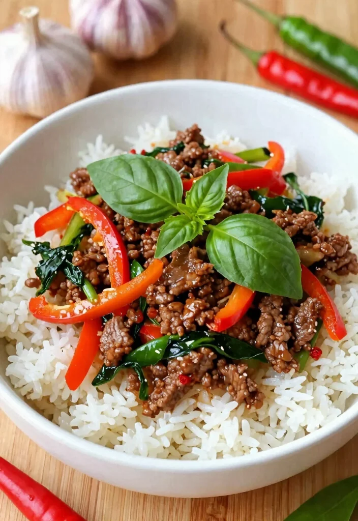 16 Ground Beef Stir Fry Recipes: Fast, Flavorful Meals for Busy Weeknights - 5. Thai Basil Beef Stir Fry 1