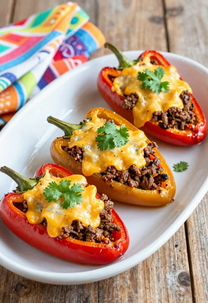 16 Ground Beef Taco Recipes Easy Taco Night Hits - 5. Cheesy Taco Stuffed Peppers 1