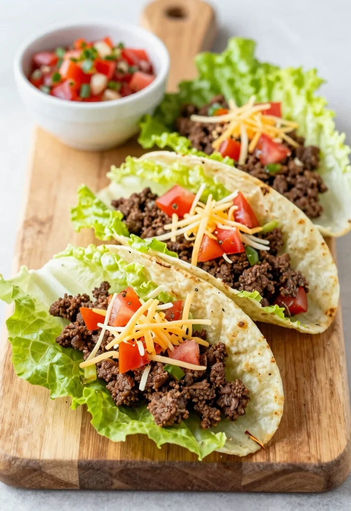 16 Ground Beef Taco Recipes Easy Taco Night Hits - 7. Beef Taco Lettuce Wraps 1