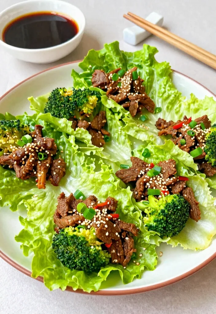16 Ground Beef and Broccoli Recipes Savory Quick Skillets - 6. Asian Beef and Broccoli Lettuce Wraps 1