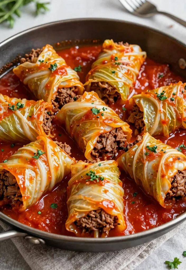 16 Ground Beef and Rice Recipes One Pan Comfort - 12. Beef and Rice Cabbage Rolls 1