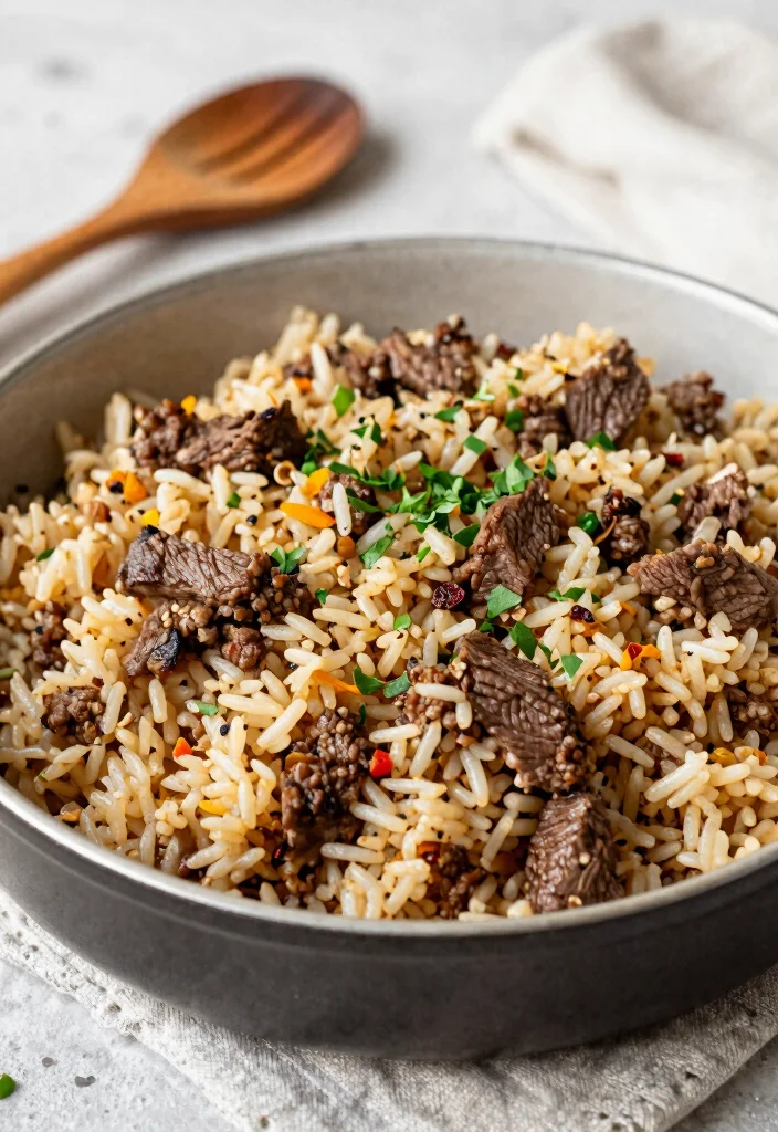 16 Ground Beef and Rice Recipes One Pan Comfort - 13. One-Pan Beef and Rice Pilaf 1