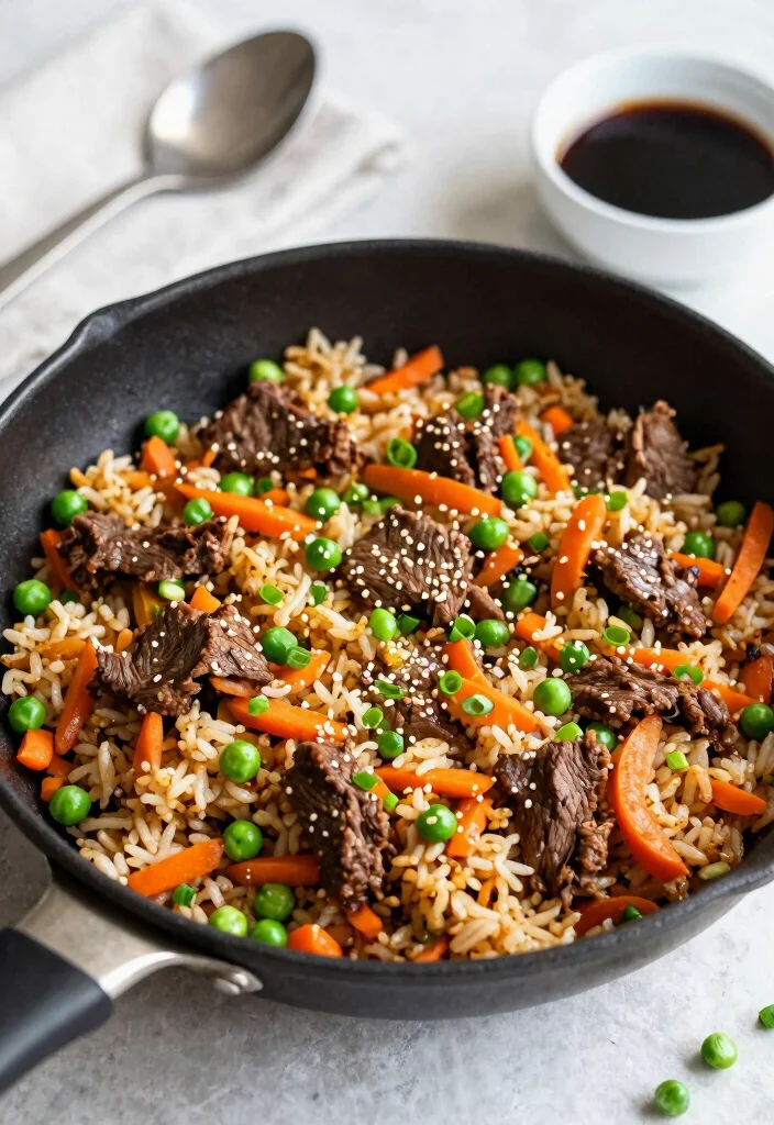16 Ground Beef and Rice Recipes One Pan Comfort - 4. One-Pan Beef Fried Rice 1