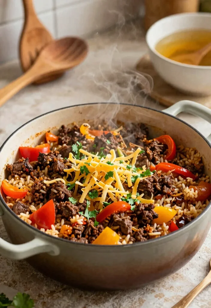 16 Ground Beef and Rice Recipes One Pan Comfort - 5. Beef and Rice One-Pot Dinner 1