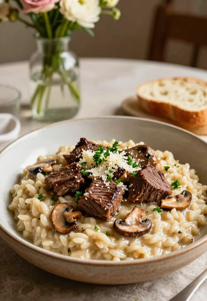 17 Beef Chuck Steak Recipes: Juicy Budget-Friendly Plates - 8. Beef Chuck Steak and Mushroom Risotto 1